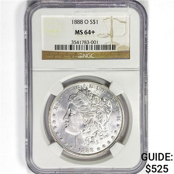 1888-O Morgan Silver Dollar NGC MS64+