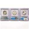 Image 2 : [3] Washington SILV. Quarters ICG PR/MS 1947-1953