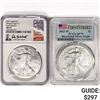 Image 1 : [2] American Silver Eagle NGC,PCGS 70 2021-2022
