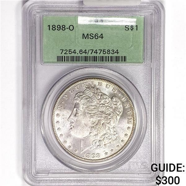 1898-O Morgan Silver Dollar PCGS MS64