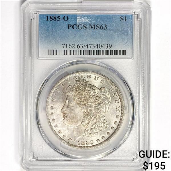 1885-O Morgan Silver Dollar PCGS MS63