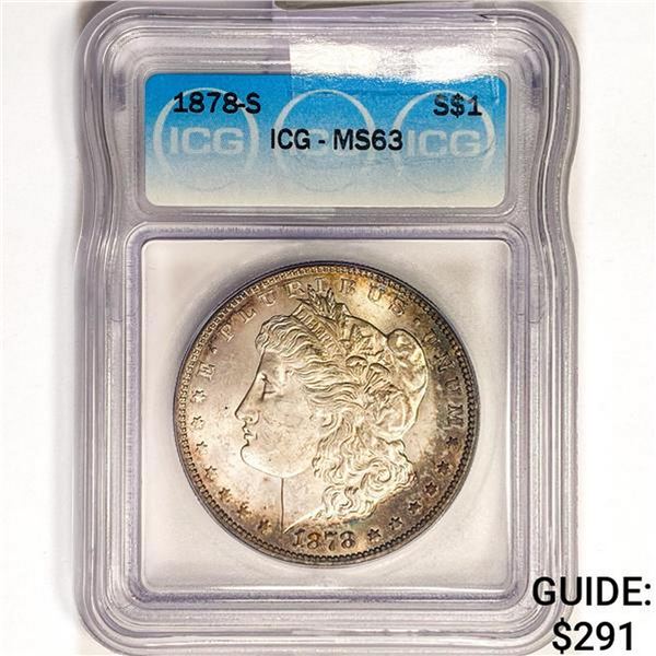 1878-S Morgan Silver Dollar ICG MS63