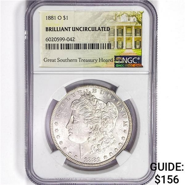 1881-O Morgan Silver Dollar NGC BU