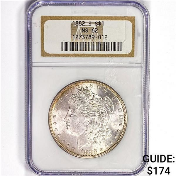 1882-S Morgan Silver Dollar NGC MS62