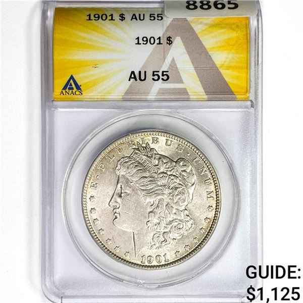 1901 Morgan Silver Dollar ANACS AU55