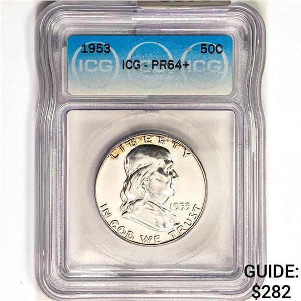 1953 Franklin Half Dollar ICG PR64+