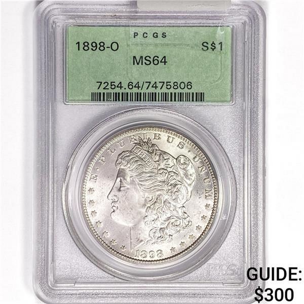1898-O Morgan Silver Dollar PCGS MS64