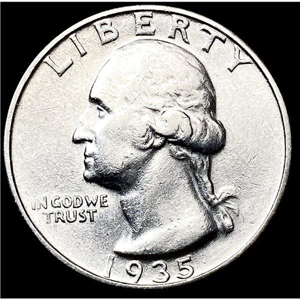 1935-S Washington Silver Quarter CLOSELY UNCIRCULA
