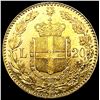 Image 2 : 1882 Italy .1867oz Gold 20 Lire UNCIRCULATED