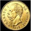 Image 1 : 1882 Italy .1867oz Gold 20 Lire UNCIRCULATED