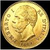 Image 1 : 1882 Italy .1867oz Gold 20 Lire UNCIRCULATED