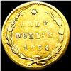 Image 2 : 1864 BG-1016 Round California Gold Half Dollar UNC