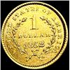 Image 2 : 1852 Rare Gold Dollar CLOSELY UNCIRCULATED