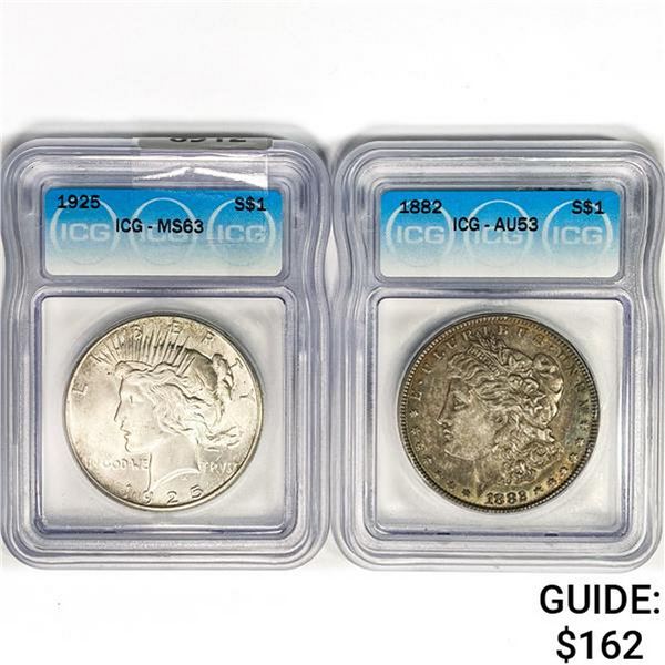 [2] Silver Dollars ICG 1882-1925