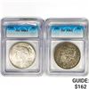 Image 1 : [2] Silver Dollars ICG 1882-1925
