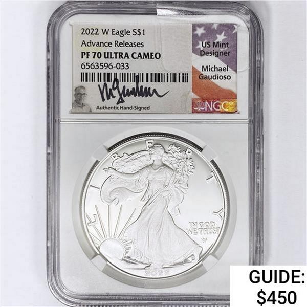 2022-W ASE Gaudioso Signed NGC PF70 UC