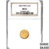 Image 1 : 1854 Ty 2 Rare Gold Dollar NGC MS61