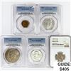 Image 1 : [5] Varied US Coinage PCGS,NGC 1921-1973