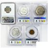 Image 2 : [5] Varied US Coinage PCGS,NGC 1921-1973