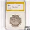 Image 1 : 1864 Seated Liberty Half Dollar PGA MS61