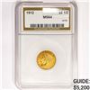 Image 1 : 1912 $2.50 Gold Quarter Eagle NGS MS64