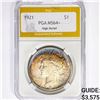 Image 1 : 1921 Silver Peace Dollar PGA MS64+ High Relief