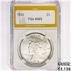 Image 1 : 1935 Silver Peace Dollar PGA MS65