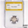 Image 1 : 1893 Barber Dime PGA MS62