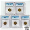 Image 1 : 1912-1921 Set [5] Wheat Cent ICG