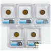 Image 2 : 1912-1921 Set [5] Wheat Cent ICG