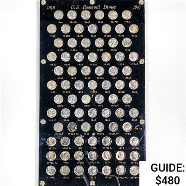 1946-1976 Roosevelt Dimes Proof Set (79 Coins)
