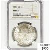 Image 1 : 1884-CC Morgan Silver Dollar NGC MS62