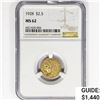 Image 1 : 1928 $2.50 Gold Quarter Eagle NGC MS62