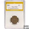 Image 1 : 1867 Two Cent Piece PGA VF30 DDO