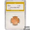 Image 1 : 1828 Classic Head Half Cent PGA MS66 RED