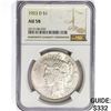 1923-D Silver Peace Dollar NGC AU58