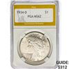 1934-D Silver Peace Dollar PGA MS62