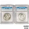 [2] Silver Half Dollars ICG PR,MS 1942-1961