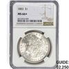 Image 1 : 1883 Morgan Silver Dollar NGC MS66+