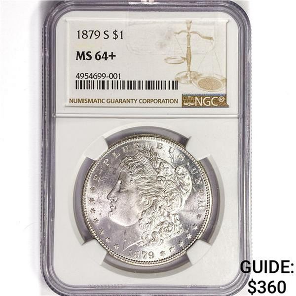 1879-S Morgan Silver Dollar NGC MS64+