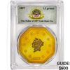 1857 One Dollar .05oz Gold Rush Ore PCGS