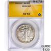 1939 Walking Liberty Half Dollar ANACS AU53