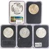 Image 2 : [5] Morgan Silver Dollars NGC MS 1884-1901