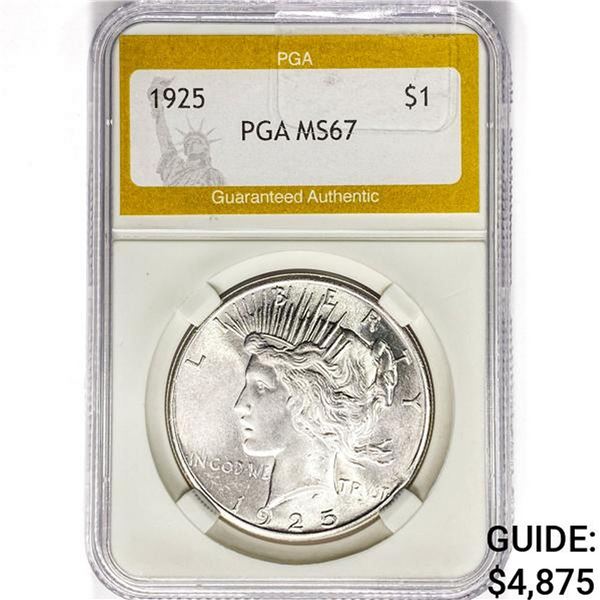 1925 Silver Peace Dollar PGA MS67