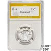 Image 1 : 1919 Standing Liberty Quarter PGA MS63