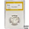 Image 1 : 1928 Standing Liberty Quarter PGA MS63