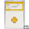 Image 1 : 1855 Rare Gold Dollar PGA MS63