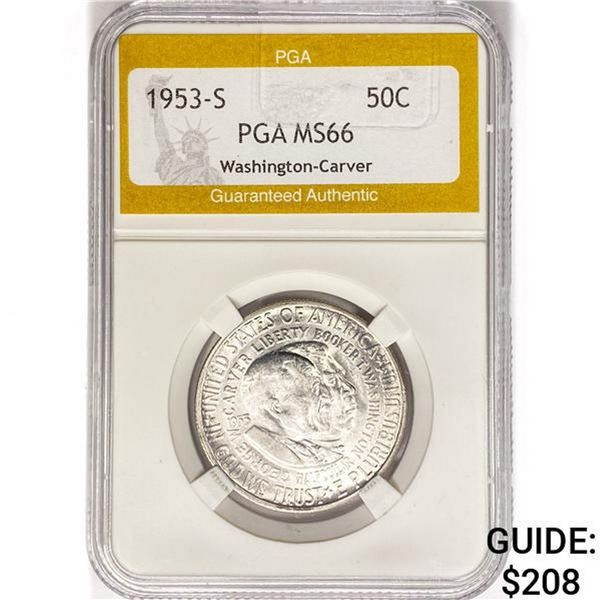 1953-S Washington Carver Half Dollar PGA MS66