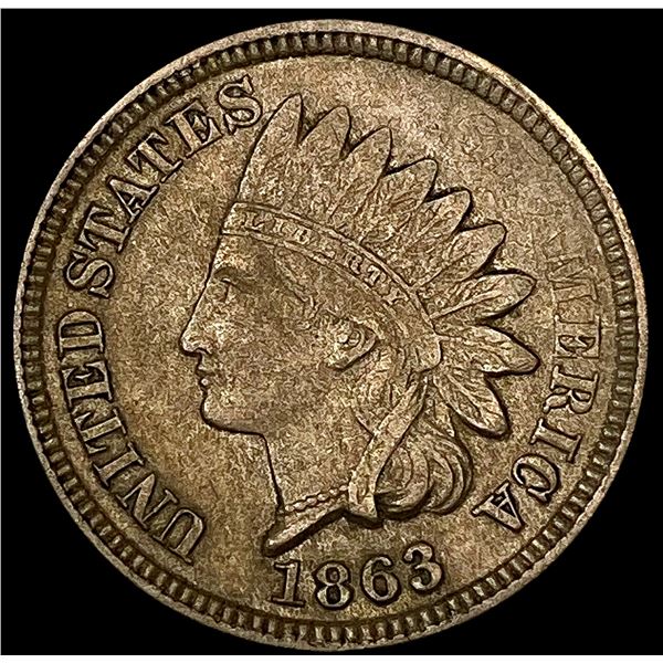 1863 Indian Head Cent CLOSELY UNCIRCULATED