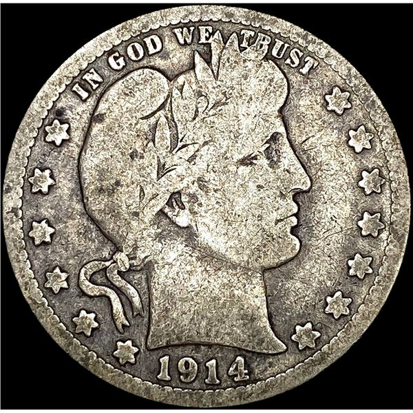1914-S Barber Quarter NICELY CIRCULATED